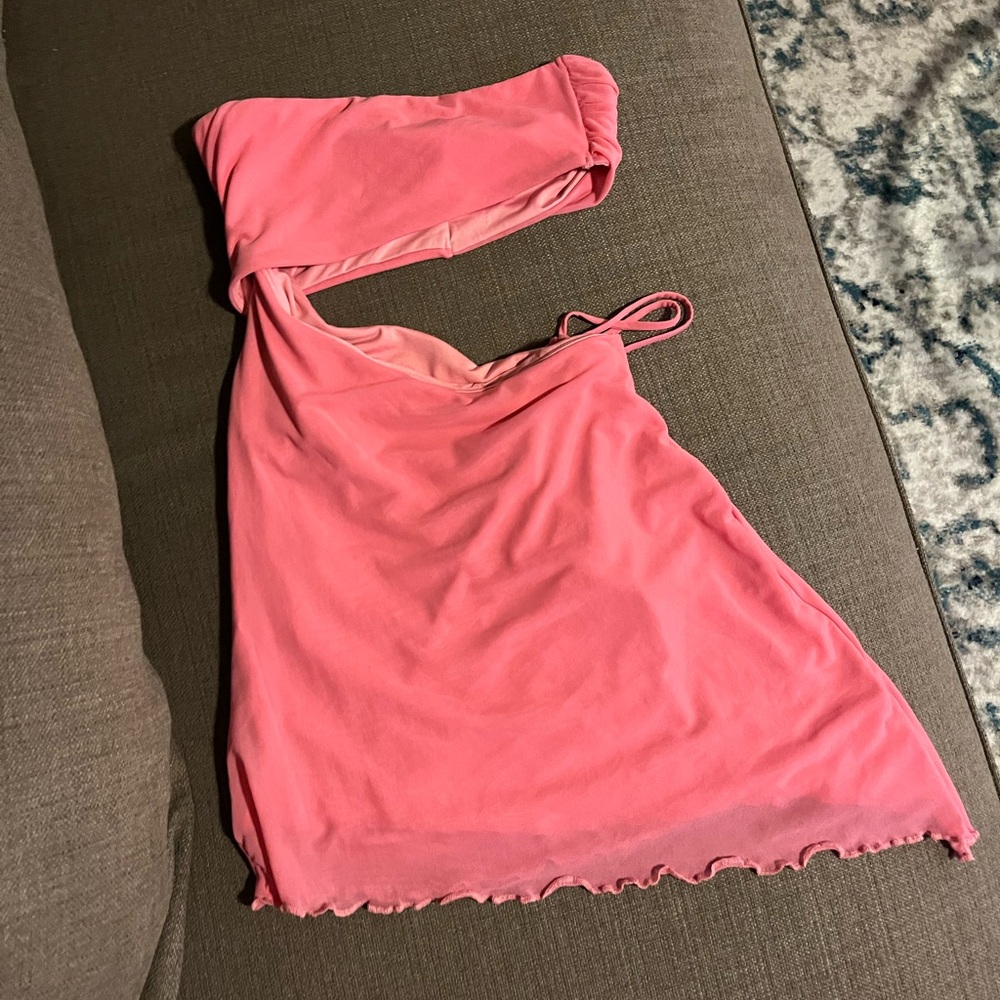 Oh Polly strapless cut out mini dress